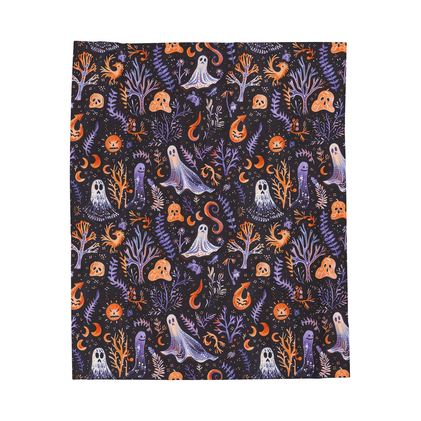 Spooky Ghosts Velveteen Plush Blanket